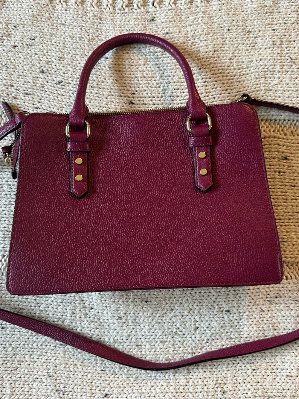 kate spade Burgundy Leather Satchel